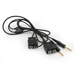 General Aviation Dual Plug Headset Splitter David Clark Avcomm Pilot Rugged Air New. Price: $50.00.