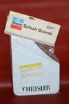2- Nos Vtg Chrysler Mud Splash Shield Guard Flap Logo Mopar 4186017 White Vinyl New. Price: $225.00.