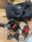 Red Baron C-40-10 & Pilot PA11-40 Aviation Headsets W/ Jeppesen Flight Bag Used. Price: $85.00.