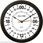 New Trintec 24 Hour Clock 10" White Military Swl Zulu Time Ham Shack Radio Gift. Price: $35.16.