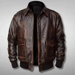 Mens A-2 Aviator Air Force Pilot Cowhide Leather Jacket A2 Flight Bomber New. Price: $149.95.