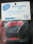 New Old Stock RA66-111-4K Rapco Pack Brake Lining Kit 23100. Price: $40.00.