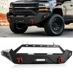 Steel Front Bumper W/ Led Lights + D-rings For 2016-2018 Chevy Silverado 1500 New. Price: $429.99.