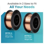 Metal Marlin ER70S-6 Solid Mig Welding Wire 0.030" & 0.035" 33 Lbs Spool New. Price: $74.99.
