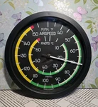 Trintec Airspeed Instrument Style Wall Thermometer 10" Celsius And Fahrenheit Used. Price: $22.50.