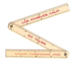 Union Hardware And Metal Co 1908 Folding Ruler Advertising Celluloid Los Angeles Used. Price: $9.95.