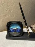 New Trintec Desk Pen Set Classic Horizon Alarm Clock Aviator DS63. Price: $25.00.