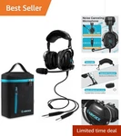 Over-ear Pilot Headset With Pnr & Comfortable Earpads Ideal Flight Schools New. Price: $165.99.