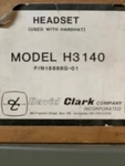 H3140 David Clark Head Set New. Price: $481.00.