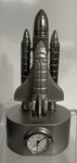 Sanis Space Shuttle Metal Desk Clock Silver/ 4.5 In Tall Used. Price: $15.00.