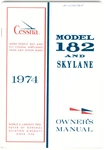 New Surplus 1974 Cessna 182P Skylane Aircraft Owner's Manual P/n D1021-13. Price: $25.00.